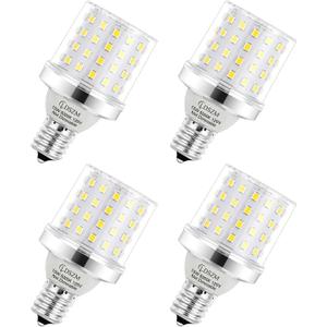 E17 Super Bright LED Bulb,15W Intermediate E17 Base LED G14 Bulbs,120 Watt Equivalent 1200lm 5000K Daylight Ceiling Fan Light Bulbs, Non-Dimmable Chandelier Light Bulb, Pack of 4
