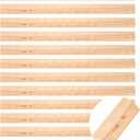 uxcell 12Pcs 15.75" Decorative Wood Trim, Unfinished 3D Wooden Furniture Molding Trim for DIY Craft, Home Wall Cabinet Shelf Window Door (Grid, 30mm)