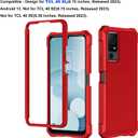 Ailiber for Jitterbug Smart 4 Phone Case, TCL 505 Case with Screen Protector, Dual Layer Protection, Shockproof Corner TPU Bumper, Slim Silicone Rugged Cover - Red