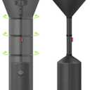 QH.HOME Winter Patio Heater Covers, [2025 Upgraded Tear-Resistant Fabric] Waterproof with Robust Zipper ,Height fit 87"-92",Dustproof/Wind/Sunlight/Snow-Resistant, Black (89"H x 33"D x 19"B)