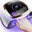 Gugusure UV LED Nail Lamp, Upgrade 180W Nail Dryer for Gel Polish with LCD Display, Auto Sensor and 4 Timer Settings, Professional Curing Lamp Light with 42 Beads for Salon and Home (White)