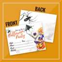 25 Adult Halloween Party Invitations 5x7 with Orange Envelopes Cocktail, Costume Party, Boos and Booze, Spooky Celebrations Witch Ghost Pumpkin Invites