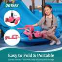 Gotrax KS3 Pro Folding Kick Scooter for Kids, One Key Removable Seat & 3 Extra Wide PU Light-Up Wheels and Anti-Slip Deck, Adjustable Height Handlebar and Lean-to-Steer Scooter for Children Aged 2-8, Pink