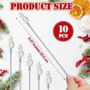 10 Pcs Winter Snowman Drink Stirrers Stainless Steel Christmas Coffee Stirrers Metal Reusable Swizzle Sticks Snowman Cocktail Stir Stick Chocolate Hot Cocoa Supplies for Winter Party Decor