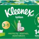 Kleenex Lotion Facial Tissues with Coconut Oil, 8 Flat Boxes, 180 Tissues Per Box, 3-Ply