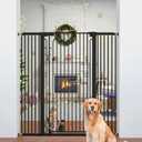 51" Extra Tall Cat Gate for Doorway Auto Close Encrypted Cat Gate 30"-49.27" Adjustable Width Pet Gate Include 5.5" and 8.26" Extension Kits No Drilling Pressure Mount Kit