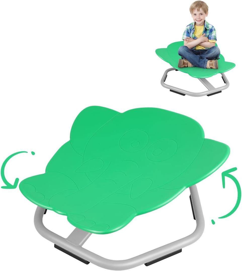 Dollate Kids Sit and Spin Swivel Chair, Kids Swivel Chair, Spinning Chair for Autistic Kids Balance Toys, Toddler Metal Base Spinner Seat, Elephant Non-Slip Wobble Chair for Autism Kids Body Training
