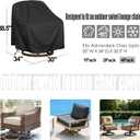Outdoor Swivel Lounge Chair Cover, Heavy Duty Waterproof Patio Furniture Cover (30" W x 34" D x 38.5" H)
