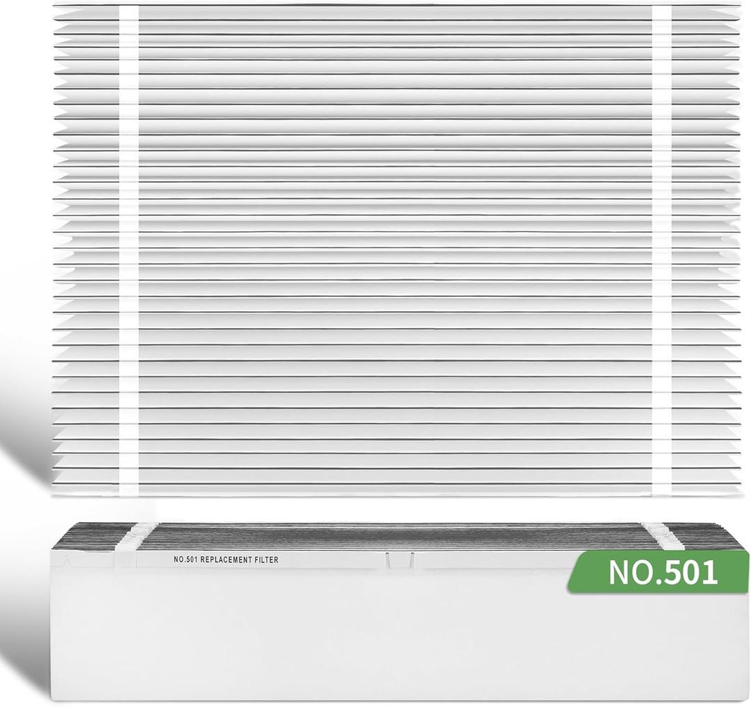 FURCIELOS 501 Replacement Filter Compatible with AprilAire 5000 Whole-House Air Purifier, 5000 Replacement Filter 16x25x6 MERV-15 Equivalent Filter,2-Pack