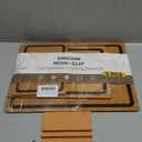 Kikcoin Wood Cutting Board Set of 3, Cutting Boards for Kitchen with Holder Dishwasher Safe Non-slip Chopping Board with Juice Groove, Wood Fiber Composite Cutting Boards