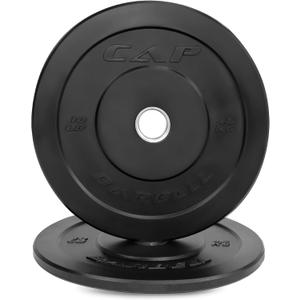 CAP Barbell Rubber Olympic Bumper Plate | Multiple Options/Colors (10lbs - Pair)