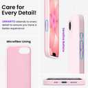 ORNARTO Compatible with iPhone 17e Case and for iPhone 16e Case 6.1", Liquid Silicone 3 Layers Full Covered Soft Gel Rubber Shockproof Cover, Protective Phone Cases for 16e & 17e-Chalk Pink