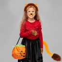 5 PCS Funny Lion Headband, Soft Lion Ears and Tail Set-Lion Headband Nose Tail Paw Gloves, for Adults and Kids, Cosplay, Party, Halloween Costume Accessories Yellow