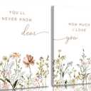 2 Pcs Wildflower Nursery Canvas Wall Art Flower Botanical Sentence Poster Painting Picture Wall Decor Boho Girl Nurseries PrintArtwork for Nursery Baby Room Living Room Bedroom Home Decoration (24L" x 16W")