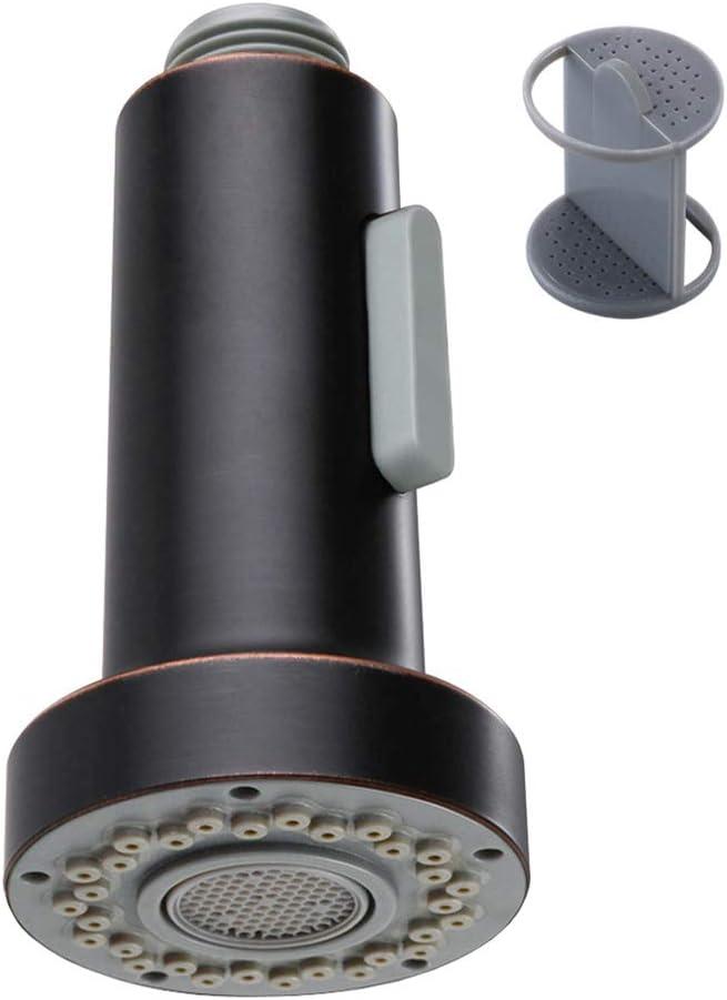 Angle Simple Kitchen Faucet Head, G 1/2 or 13/16 Inch Male Thread, Tested to NSF/ANSI/CAN 61 & 372, Sink Faucet Sprayer Replacement, Stream and Spray Mode, Oil Rubbed Bronze