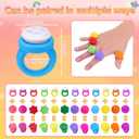 Mity rain Silicone Rings for Adults - 12 Pack Textured Finger Fidget Rings - Quiet Silicone Accessories for Daily Fidget Relief, Focus, Party Supplies, Adult Holiday Gifts