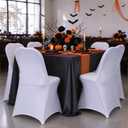 Babenest Stretch Spandex Folding Chair Covers for Wedding, 100PCS White