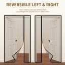 Reversible Side Opening Magnetic Screen Door for Sliding & French Doors,Upgraded PETG Mesh Anti-Tearing, Heavy Duty & Strong Magnetic, Pet and Kid Friendly - Screen Door 74"x82"