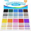 200 PCS Washable Markers for Kids, Colored Markers Bulk for School, Thin Marker Set in 10 Assorting Colors, Fine Line Marker with Conical Tip, Back to School Supplies, Classroom Must Haves