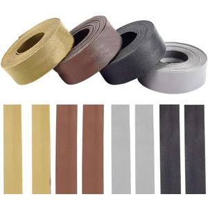 PH PandaHall 8.7 Yard PU Leather Trim 4 Colors Fold Over Trim Single Folded Bias Tape Binding Straps for Sewing Quilting Seaming Binding Hemming Piping Crafts Chair Decoration, 0.79 Inch