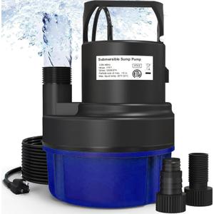 Pool Cover Pump - 2HP 3500GPH Submersible Water Pump Auto On/Off and Check Valve, 25FT Cord Sump Pump for Pool Draining, Basements, Floods, Pond Pump and Hot Tub Water Removal