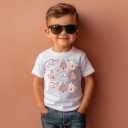 Toddler Boy Christmas Shirt for Girls Kids, Happy Xmas Tee, Santa Snowman Trees Dinosaur Reindeer Digger, 2-6T (3-4T, Tree and Cup-white)