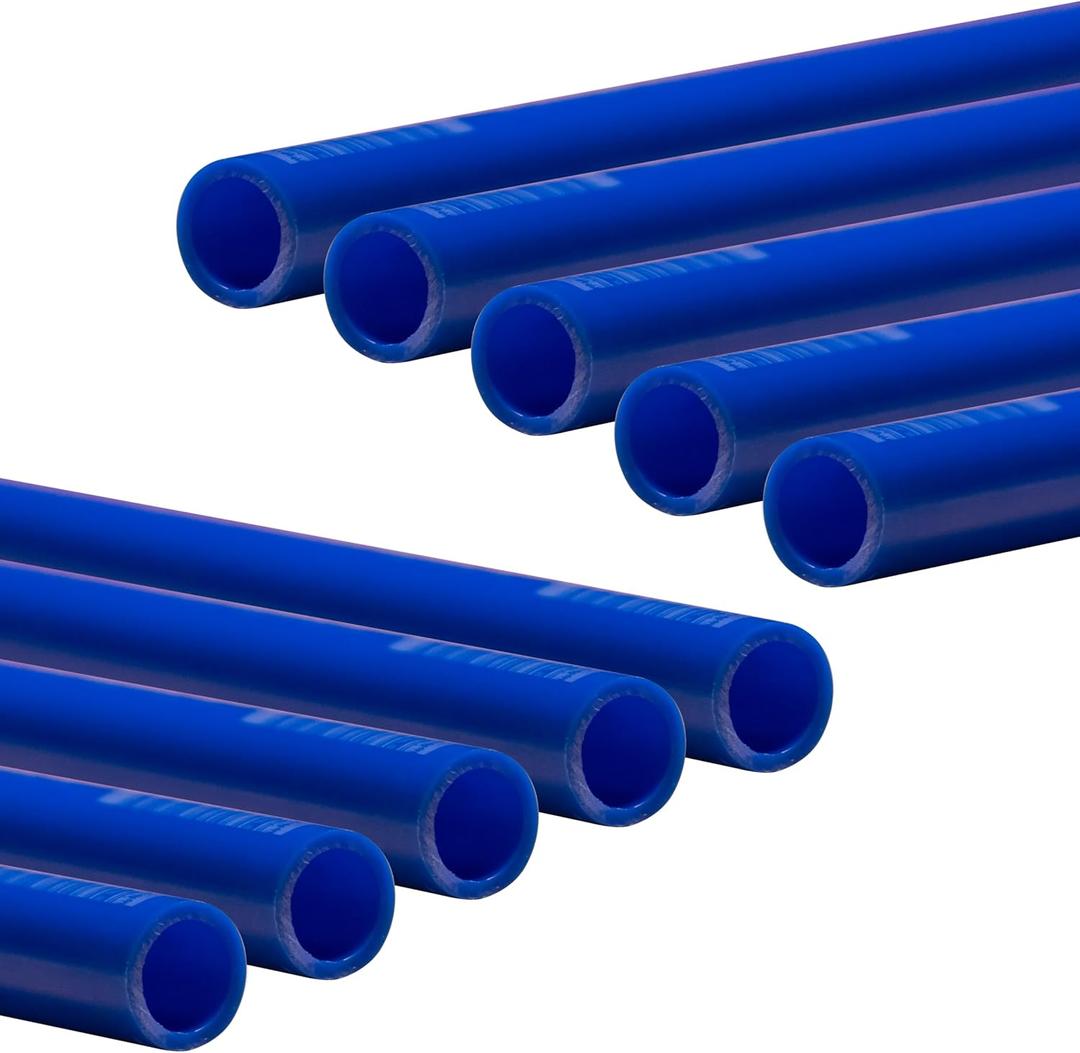 SharkBite 1/2 Inch x 5 Feet Blue PEX-B, Made in the USA, Pack of 10, Flexible Water Pipe Tubing for Plumbing, U860B5
