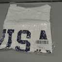 Women's USA Flag Sweatshirts Long Sleeve Crop Graphic Sweatshirts Cute V Neck Shirts Tops(White1,XL) (White, XL)