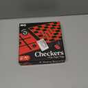 HI-Q Checkers & Tic-Tac-Toe Board Game Set  Classic Strategy for Kids & Family  Features Interlocking Stacking Pieces & Folding Board  Ages 6+