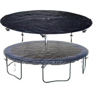 SIHAIAN 14 FT Trampoline Cover 8-16 Ft Trampoline Winter Cover, Easy to Install Trampoline Protective Cover, Waterproof Trampoline Covers, Anti-UV, Snow, Dust-Proof Trampoline Weather Cover Black