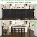 96" Wide Reinforced Retractable Baby Gates, Prevent Crawling Under, Black