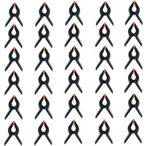 WAENLIR 30-Piece 2.5 inch Nylon Spring Clamp Set Plastics Clips for backdrop, Wood Working, Photography, Craft, Art DIY (2.5 Inch 30P)