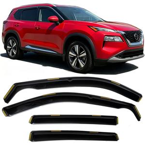 in-Channel Sun Vent Deflectors Window Visors Rain Guards Only Fit for Nissan Rogue 2021 2022 2023 2024 2025 2026, Sun Visor Window Vent Shades Wind Deflector, Exterior Car Accessories Smoke Tinted