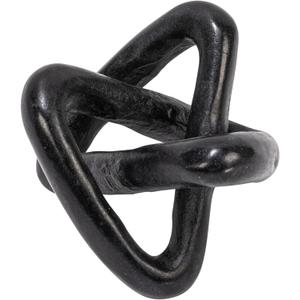 Creative Co-Op Modern Decorative Marble Link Knot, Black