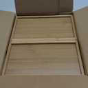 Retro Shaw Large Expandable Kitchen Lids Organizer for Cabinet, Covers, Pantry, Drawer & Countertop Storage, with 3 Adjustable Dividers, Hand-made Bamboo Food Container