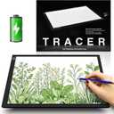 ME456 Rechargeable A4 Light Drawing Board, Lithium Battery Powered Light Pad, Adjustable Brightness LED Tracing Light Box Ideal for Diamond Art, Weeding Vinyl, Viewing Slides, Stenciling