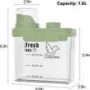 3 Qt/2.8 L Bird Seed Storage Container, Pet Food Container(1.6L, Green) | Good Sealing Performance, Portable Handle, with Measuring Cup/Lid, Desiccant Can Be Placed on the Top, BPA Free