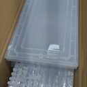 Mitees 10 Pack XX Large Thicken Sturdy Hard Plastic Clear Stackable Shoe Storage Boxes for Size 12, Sneaker Shoe Rack Containers Holders Bins Display Case Organizer for Closet, White