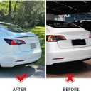 Glossy Black P-Style Rear Spoiler Wing for Tesla Model 3 (2016-2022) | Performance Trunk Lid Tail Wing | Model 3 Exterior Accessories