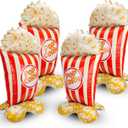 4pcs 60" Giant Popcorn Balloons, 3D Standing Foil Balloon Decorations for Carnival Circus Theme Movie Night Birthday Baby Shower Popcorn Bar & Cannes Party Decor