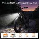 2-Pin Julet Baja Style eBike Headlight for Rad Power Style Bikes 10V-80V 30W Full Aluminum IP68 Waterproof Front Lamp Compatible with Dual Bracket Mount- Verify Connector Before Purchase.