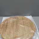 Round Ottoman Tray for Coffee Table Living Room Wood Serving Tray Large Wooden 20 Inches Rustic Torched