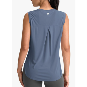 SANTINY Women's Sleeveless Workout Tops Breathable Lightweight Active Tennis Yoga Shirts Athletic Running Tank Tops for Women XL