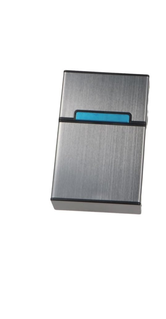 Aluminum Alloy Magnetic Buckle Flip Cover Cigarette Case, Name Card Holder Storage Container Case Card Case