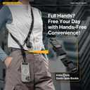 MAGEASY 20mm FidLock Dual Crossbody Utility Strap- Adjustable Crossbody Phone Lanyard with Magnetic Quick Release Buckle, Universal Durable Strap for iPhone 16 Pro Max & Most Smartphones - Starlight