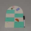 Inkerie Magnetic Dry Erase Weekly Memo Board
