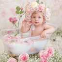 Milk Bath Tub for Baby Photography - Clear Acrylic Oval Photo Prop Tub, 18.8"  13.7"  10.8", Curved Rim & Wide Base for Newborn & Sitter Sessions, Photographers & Parents
