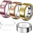 5 Pack Ring Cover Compatible with Oura Ring Gen 4/Oura Ring Gen 3 Horizon/Heritage, Abrasion-Resistant TPU Case for Oura Ring Protector Accessories for Oura Size 10 (Clear+Silver+Gold+RoseGold+Pink)
