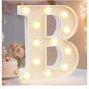 ENSHUI Colorful Light Up Letters Marquee Letter Lights, LED Letters with Lights, Battery Powered Auto Color Changing Lighted Letter Signs for Party, Birthday, Table, Wall Decoration, Christmas Gift B, Set of 2
