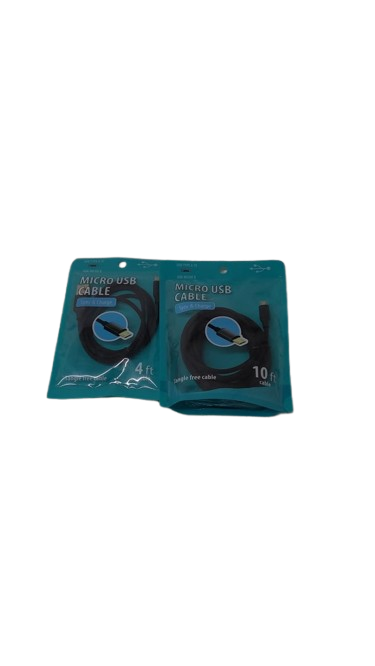 MICRO USB CABLE Sync & Charge, 10ft ; MICRO USB CABLE, 4 FT 